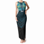 Custom Gold Coast Titans Tank Maxi Dress Titan Warrior Polynesia Islander Rugby Mascot