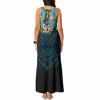 Custom Gold Coast Titans Tank Maxi Dress Titan Warrior Polynesia Islander Rugby Mascot
