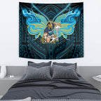 Custom Gold Coast Titans Tapestry Titan Warrior Polynesia Islander Rugby Mascot