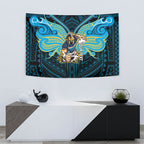 Custom Gold Coast Titans Tapestry Titan Warrior Polynesia Islander Rugby Mascot