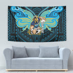 Custom Gold Coast Titans Tapestry Titan Warrior Polynesia Islander Rugby Mascot