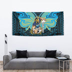 Custom Gold Coast Titans Tapestry Titan Warrior Polynesia Islander Rugby Mascot