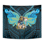 Custom Gold Coast Titans Tapestry Titan Warrior Polynesia Islander Rugby Mascot