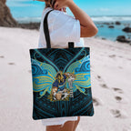 Custom Gold Coast Titans Tote Bag Titan Warrior Polynesia Islander Rugby Mascot