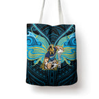 Custom Gold Coast Titans Tote Bag Titan Warrior Polynesia Islander Rugby Mascot