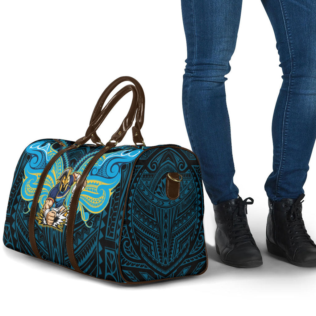 Custom Gold Coast Titans Travel Bag Titan Warrior Polynesia Islander Rugby Mascot