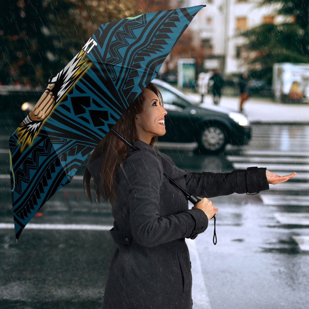Custom Gold Coast Titans Umbrella Titan Warrior Polynesia Islander Rugby Mascot