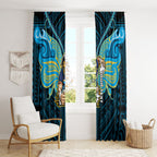 Custom Gold Coast Titans Window Curtain Titan Warrior Polynesia Islander Rugby Mascot