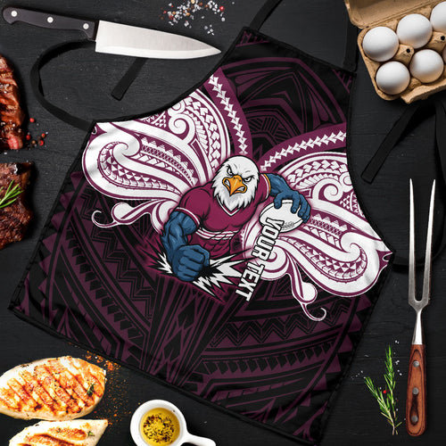 Custom Manly Warringah Sea Eagles Apron Sea Eagle Warrior Polynesia Islander Rugby Mascot
