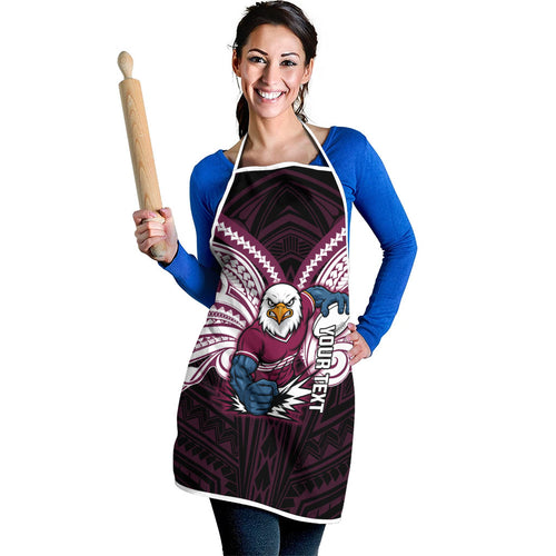 Custom Manly Warringah Sea Eagles Apron Sea Eagle Warrior Polynesia Islander Rugby Mascot
