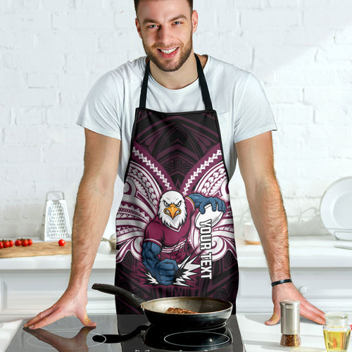 Custom Manly Warringah Sea Eagles Apron Sea Eagle Warrior Polynesia Islander Rugby Mascot