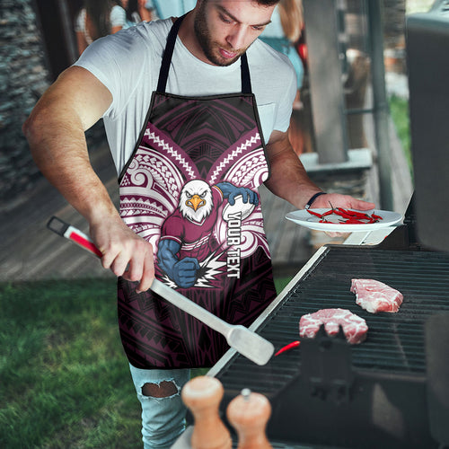 Custom Manly Warringah Sea Eagles Apron Sea Eagle Warrior Polynesia Islander Rugby Mascot