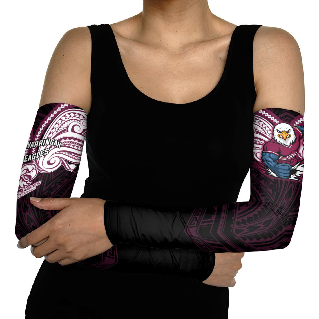 Custom Manly Warringah Sea Eagles Arm Sleeves Sea Eagle Warrior Polynesia Islander Rugby Mascot