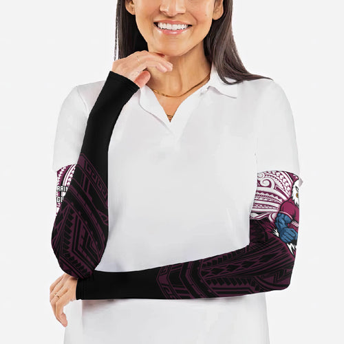 Custom Manly Warringah Sea Eagles Arm Sleeves Sea Eagle Warrior Polynesia Islander Rugby Mascot