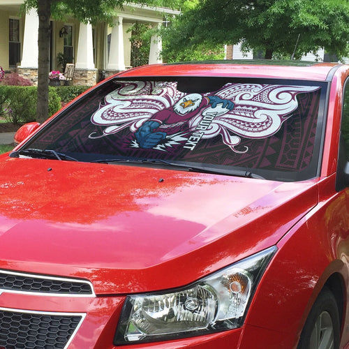 Custom Manly Warringah Sea Eagles Auto Sun Shade Sea Eagle Warrior Polynesia Islander Rugby Mascot