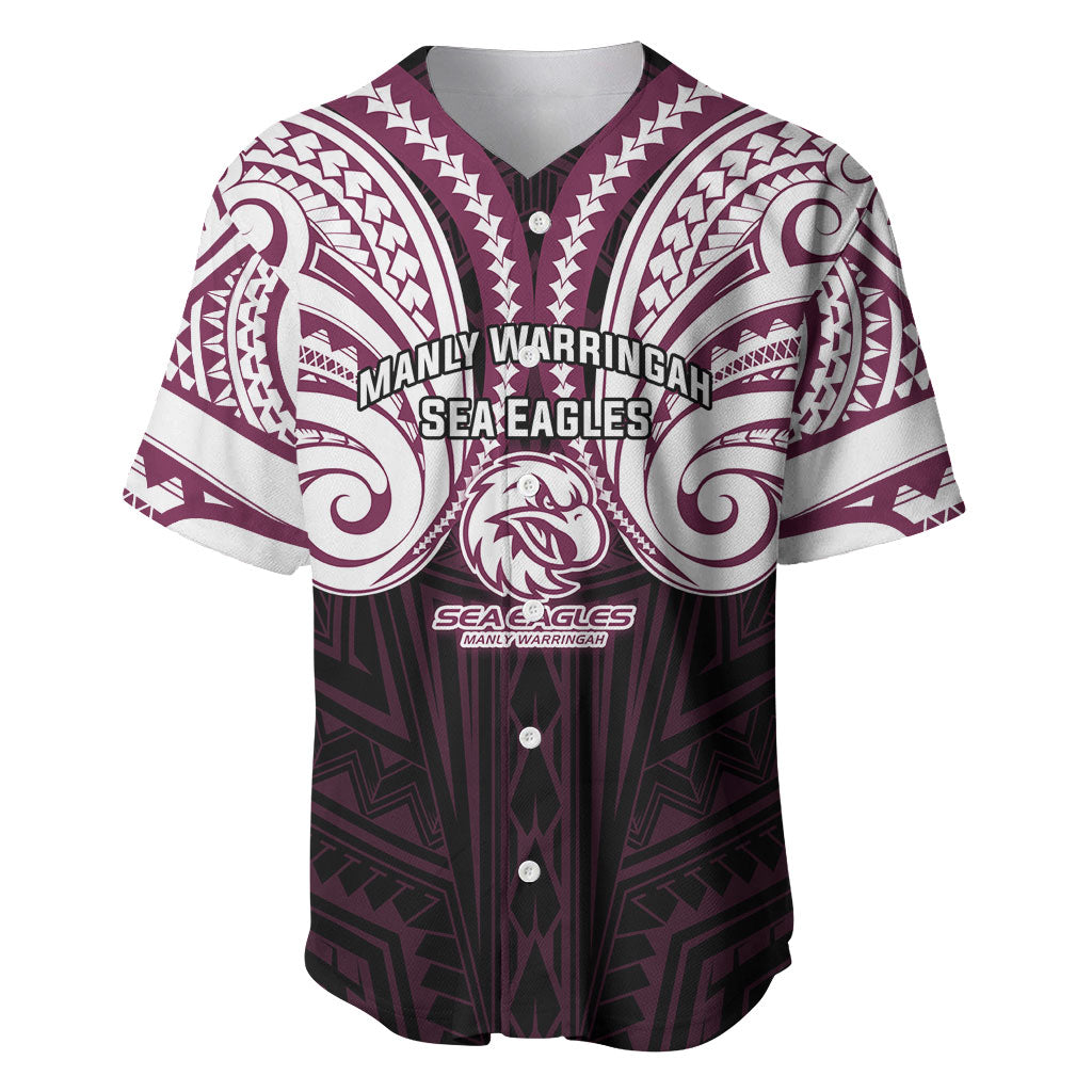 Custom Manly Warringah Sea Eagles Baseball Jersey Sea Eagle Warrior Polynesia Islander Rugby Mascot
