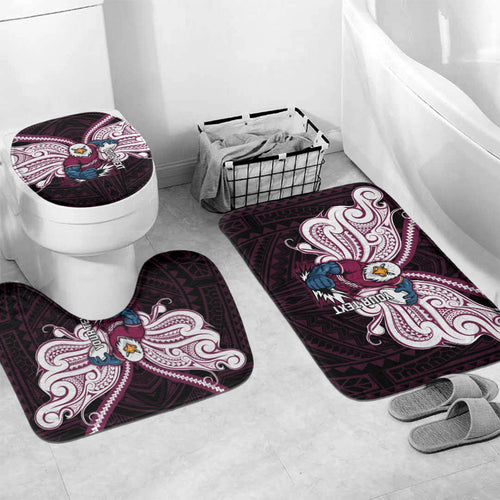 Custom Manly Warringah Sea Eagles Bathroom Set Sea Eagle Warrior Polynesia Islander Rugby Mascot