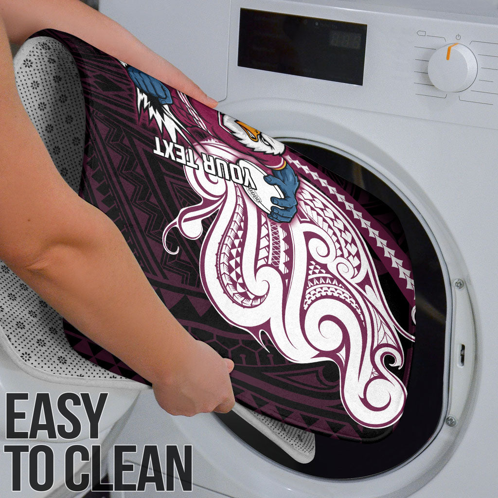 Custom Manly Warringah Sea Eagles Bathroom Set Sea Eagle Warrior Polynesia Islander Rugby Mascot