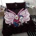 Custom Manly Warringah Sea Eagles Bedding Set Sea Eagle Warrior Polynesia Islander Rugby Mascot