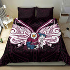 Custom Manly Warringah Sea Eagles Bedding Set Sea Eagle Warrior Polynesia Islander Rugby Mascot