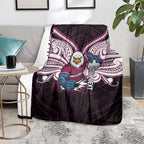 Custom Manly Warringah Sea Eagles Blanket Sea Eagle Warrior Polynesia Islander Rugby Mascot