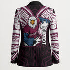 Custom Manly Warringah Sea Eagles Blazer Sea Eagle Warrior Polynesia Islander Rugby Mascot