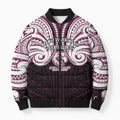 Custom Manly Warringah Sea Eagles Bomber Puffer Jacket Sea Eagle Warrior Polynesia Islander Rugby Mascot