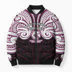 Custom Manly Warringah Sea Eagles Bomber Puffer Jacket Sea Eagle Warrior Polynesia Islander Rugby Mascot