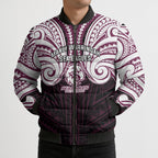 Custom Manly Warringah Sea Eagles Bomber Puffer Jacket Sea Eagle Warrior Polynesia Islander Rugby Mascot