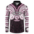 Custom Manly Warringah Sea Eagles Button Sweatshirt Sea Eagle Warrior Polynesia Islander Rugby Mascot
