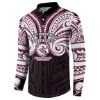 Custom Manly Warringah Sea Eagles Button Sweatshirt Sea Eagle Warrior Polynesia Islander Rugby Mascot