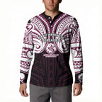 Custom Manly Warringah Sea Eagles Button Sweatshirt Sea Eagle Warrior Polynesia Islander Rugby Mascot