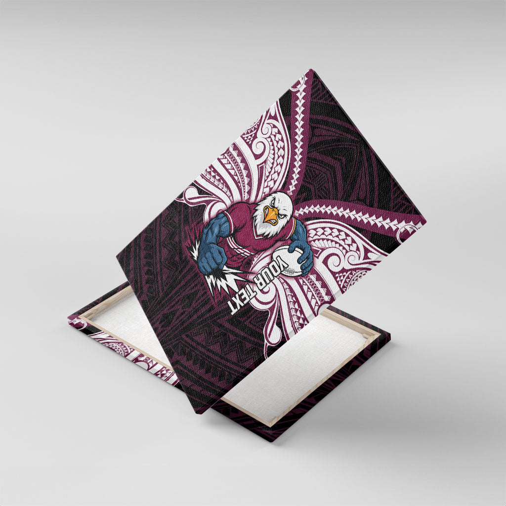 Custom Manly Warringah Sea Eagles Canvas Wall Art Sea Eagle Warrior Polynesia Islander Rugby Mascot