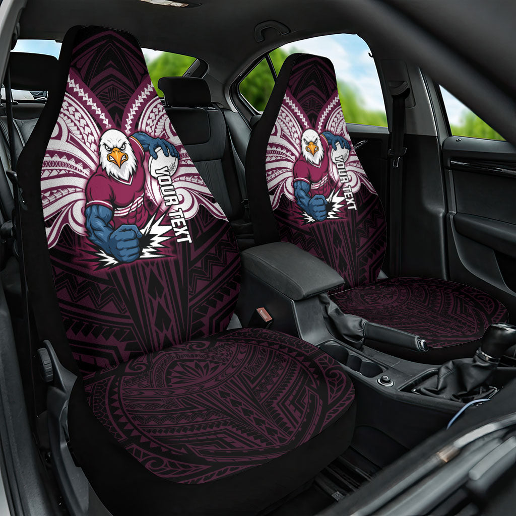 Custom Manly Warringah Sea Eagles Car Seat Cover Sea Eagle Warrior Polynesia Islander Rugby Mascot