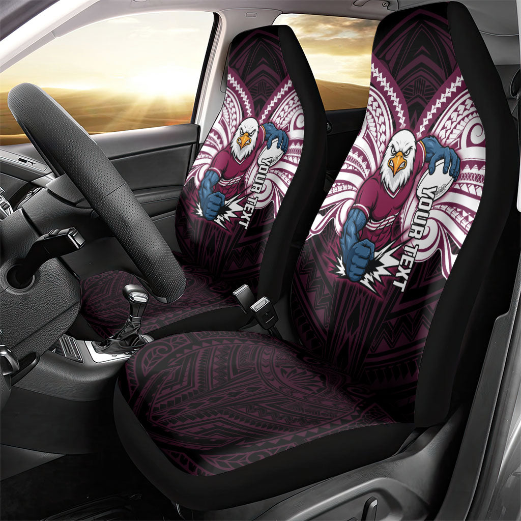 Custom Manly Warringah Sea Eagles Car Seat Cover Sea Eagle Warrior Polynesia Islander Rugby Mascot