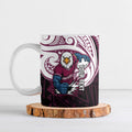 Custom Manly Warringah Sea Eagles Ceramic Mug Sea Eagle Warrior Polynesia Islander Rugby Mascot