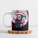 Custom Manly Warringah Sea Eagles Ceramic Mug Sea Eagle Warrior Polynesia Islander Rugby Mascot