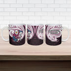 Custom Manly Warringah Sea Eagles Ceramic Mug Sea Eagle Warrior Polynesia Islander Rugby Mascot