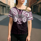 Custom Manly Warringah Sea Eagles Cross Shoulder Shirt Sea Eagle Warrior Polynesia Islander Rugby Mascot