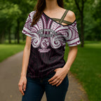 Custom Manly Warringah Sea Eagles Cross Shoulder Shirt Sea Eagle Warrior Polynesia Islander Rugby Mascot
