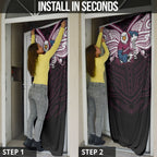 Custom Manly Warringah Sea Eagles Door Cover Sea Eagle Warrior Polynesia Islander Rugby Mascot