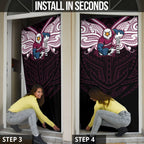 Custom Manly Warringah Sea Eagles Door Cover Sea Eagle Warrior Polynesia Islander Rugby Mascot