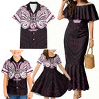 Custom Manly Warringah Sea Eagles Family Matching Mermaid Dress and Hawaiian Shirt Sea Eagle Warrior Polynesia Islander Rugby Mascot