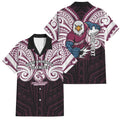 Custom Manly Warringah Sea Eagles Family Matching Summer Maxi Dress and Hawaiian Shirt Sea Eagle Warrior Polynesia Islander Rugby Mascot
