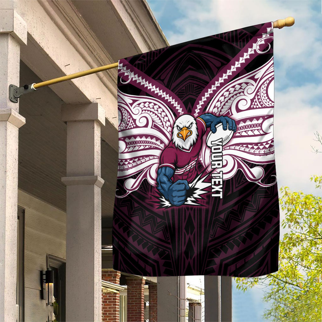Custom Manly Warringah Sea Eagles Garden Flag Sea Eagle Warrior Polynesia Islander Rugby Mascot