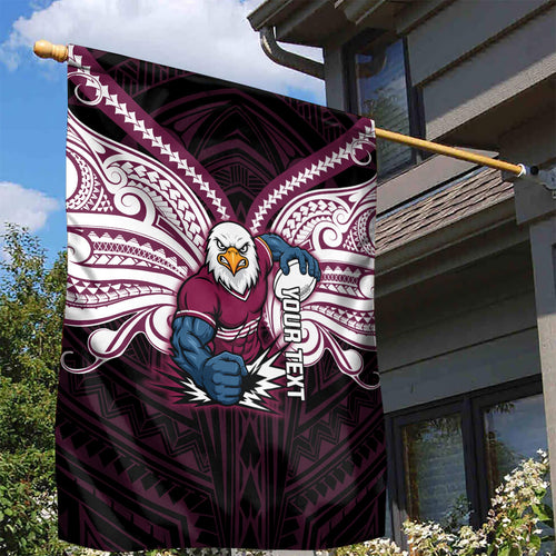 Custom Manly Warringah Sea Eagles Garden Flag Sea Eagle Warrior Polynesia Islander Rugby Mascot