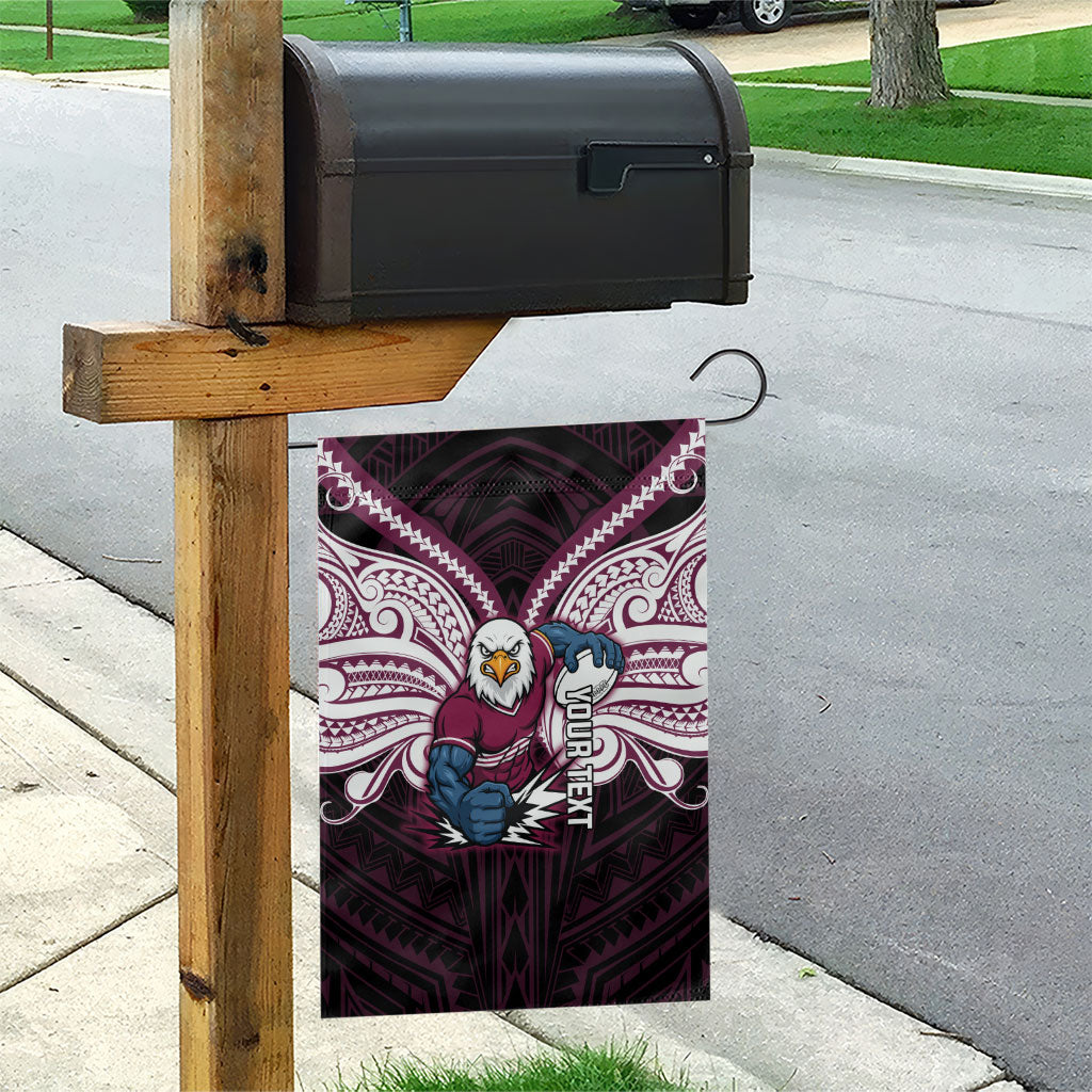 Custom Manly Warringah Sea Eagles Garden Flag Sea Eagle Warrior Polynesia Islander Rugby Mascot
