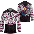 Custom Manly Warringah Sea Eagles Hockey Jersey Sea Eagle Warrior Polynesia Islander Rugby Mascot