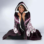 Custom Manly Warringah Sea Eagles Hooded Blanket Sea Eagle Warrior Polynesia Islander Rugby Mascot