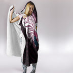 Custom Manly Warringah Sea Eagles Hooded Blanket Sea Eagle Warrior Polynesia Islander Rugby Mascot